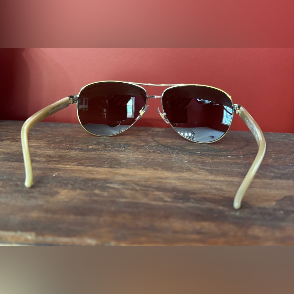 Ralph Lauren Metal Aviator Sunglasses with Brown Lenses - Picture 5 of 7